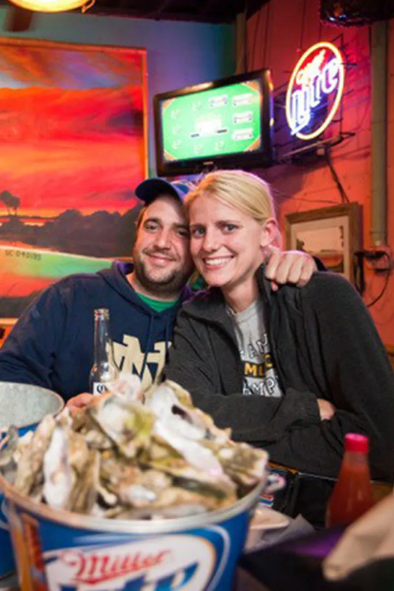 Fresh oysters on the half shell at The Crab Shacks — served at our Charleston seafood restaurant